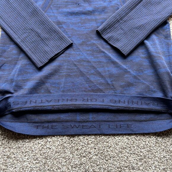LULULEMON SWIFTLY TECH LONG SLEEVE SHIRT BLUE SZ 4 - Picture 5 of 6